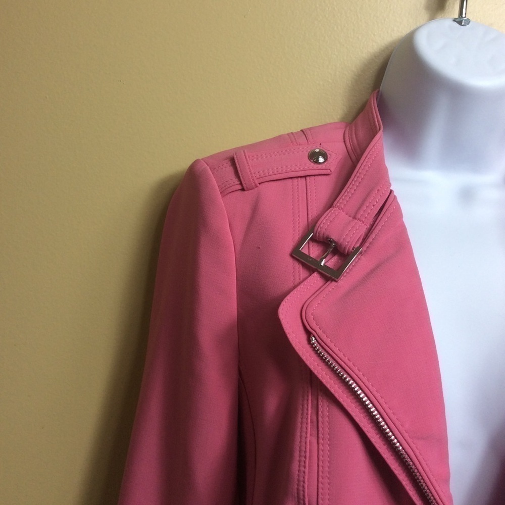 NWOT WHBM pink Moto blazer. Barbiecore. Size 10. - Picture 3 of 8